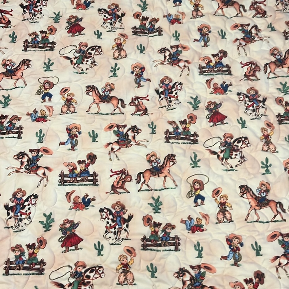 Homemade Western Theme Baby/Toddler Blanket - Picture 3 of 6
